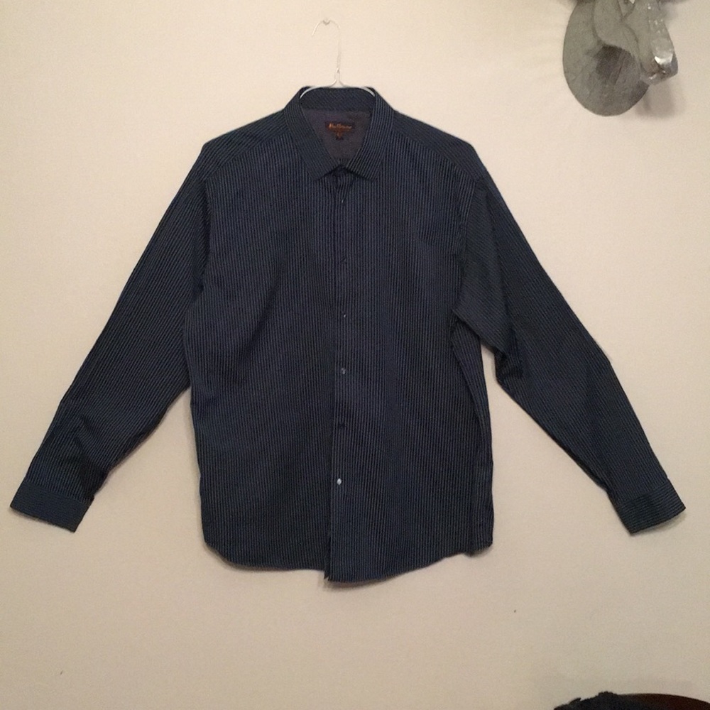 Ben Sherman navy/green striped shirt.
